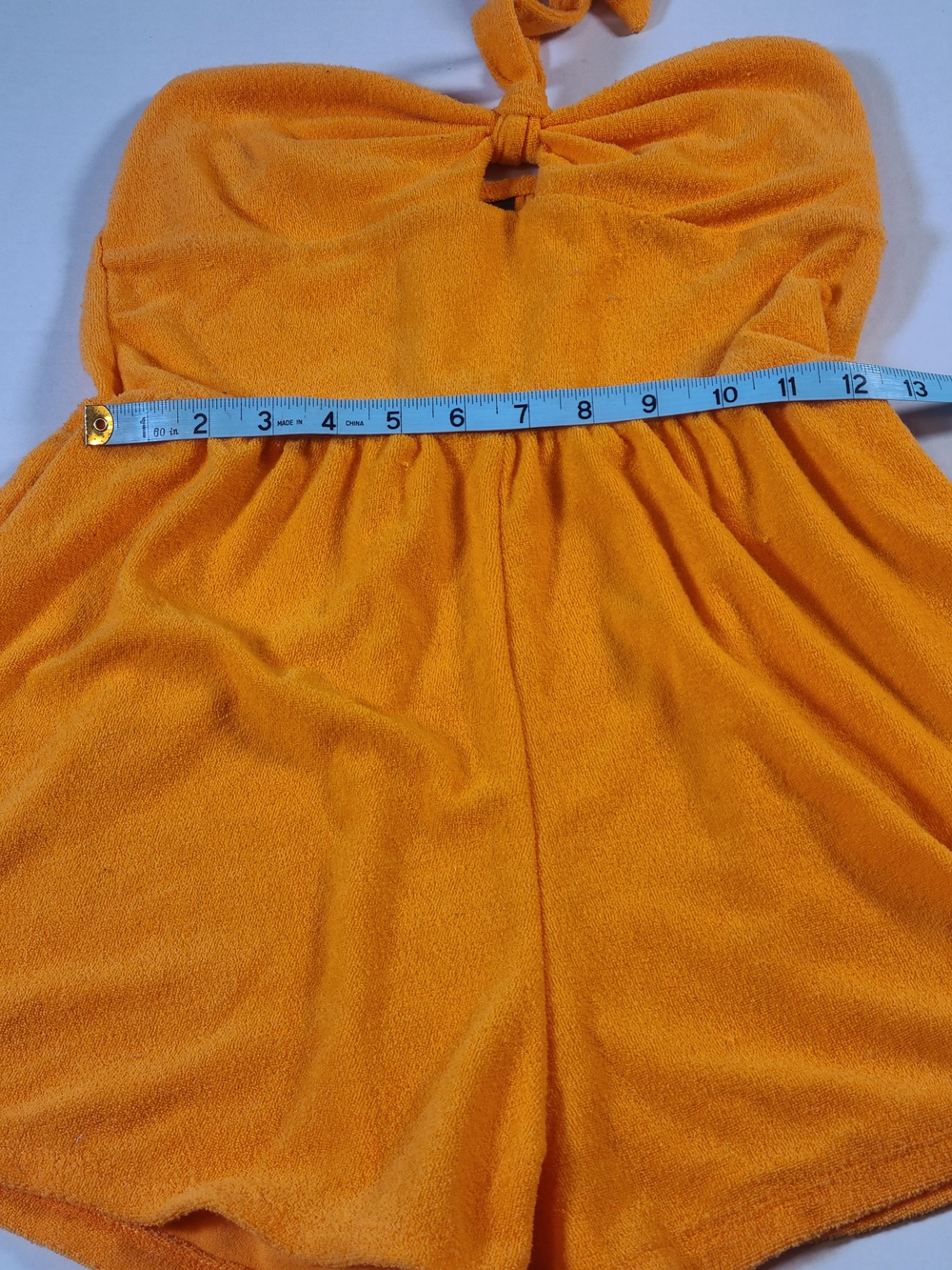 Wild Fable Womens Bright Orange Halter Terry Romper Keyhole NWT XS - Picture 9 of 13